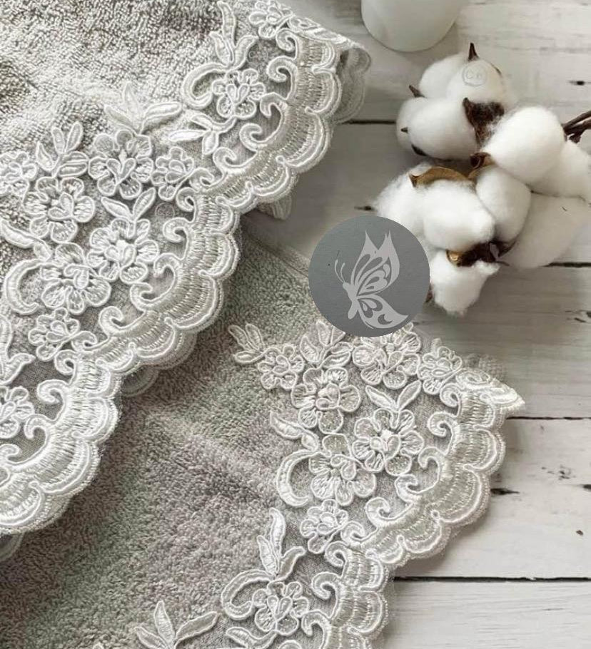 Set Asciugamani Spugna 1+1 Sharin - Biancheria da sogno Pedata