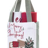 Set da 2 Strofinacci con Borsa Nuvole di Stoffa - Christmas is Coming - Biancheria da sogno Pedata