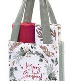 Set da 2 Strofinacci con Borsa Nuvole di Stoffa - Christmas is Coming - Biancheria da sogno Pedata