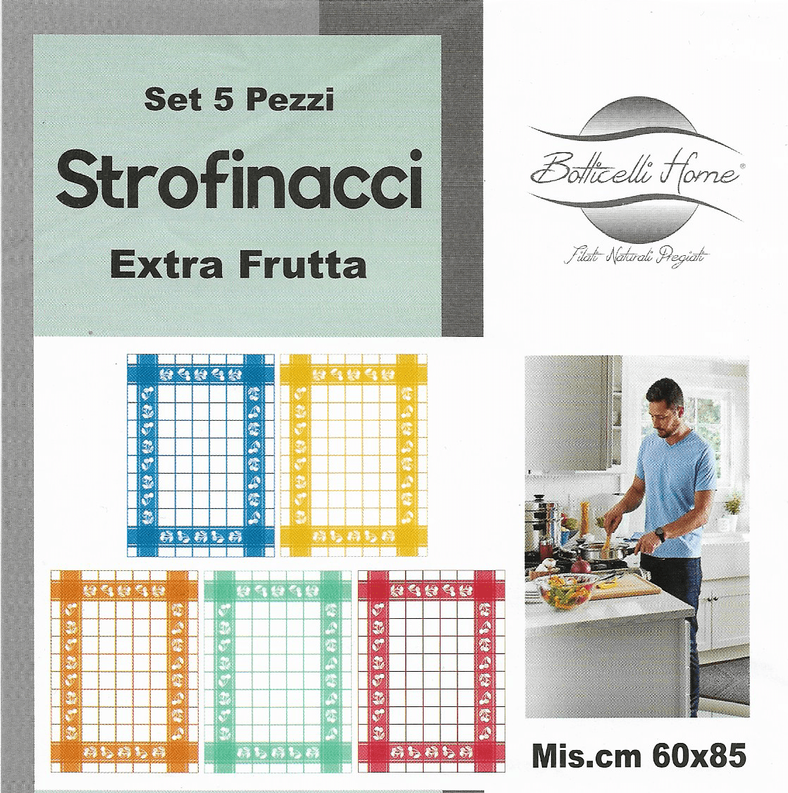 Set Da 5 Strofinacci in Cotone Botticelli Extra - Biancheria da sogno Pedata