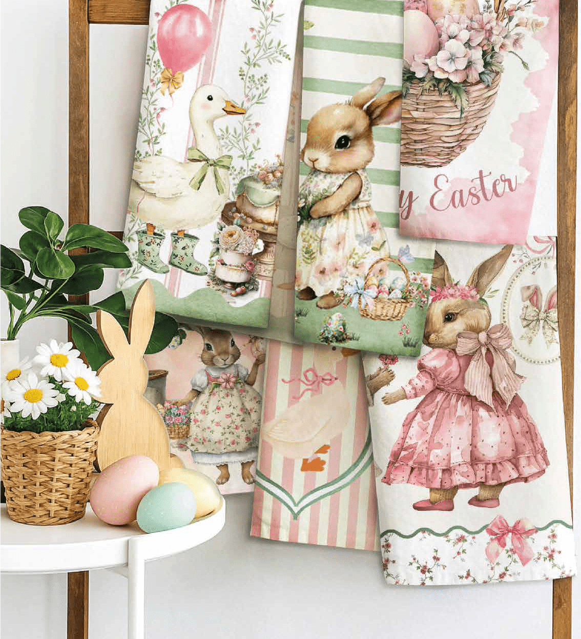 Set Da 6 Strofinacci Maestri Cotonieri Giardino Segreto - Biancheria da sogno Pedata