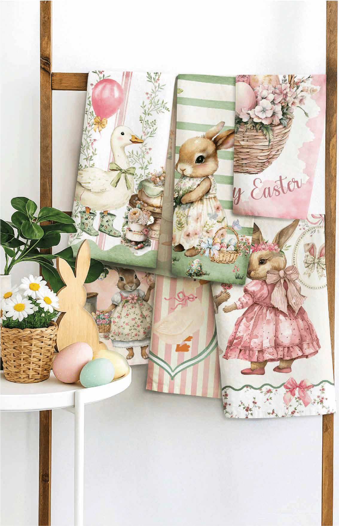 Set Da 6 Strofinacci Maestri Cotonieri Giardino Segreto - Biancheria da sogno Pedata