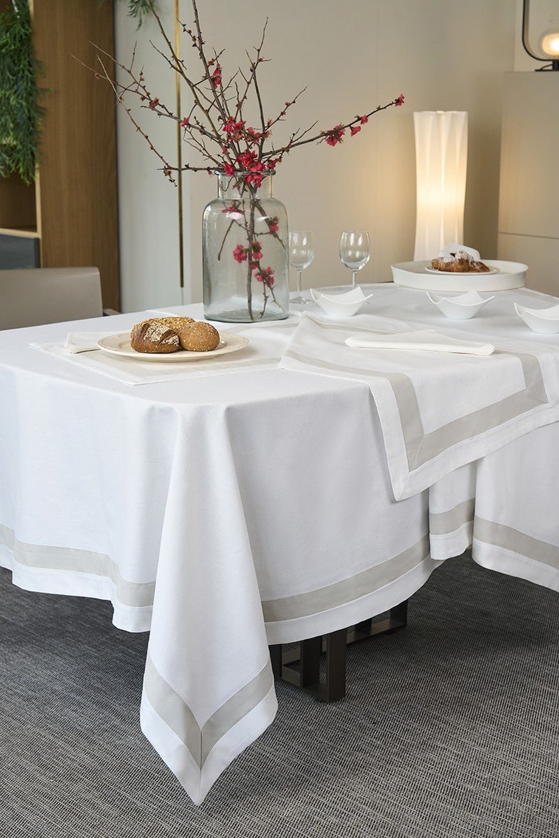 Set Tovaglia Battaglia Anita x12 con Runner - Biancheria da sogno Pedata