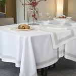 Set Tovaglia Battaglia Anita x12 con Runner - Biancheria da sogno Pedata
