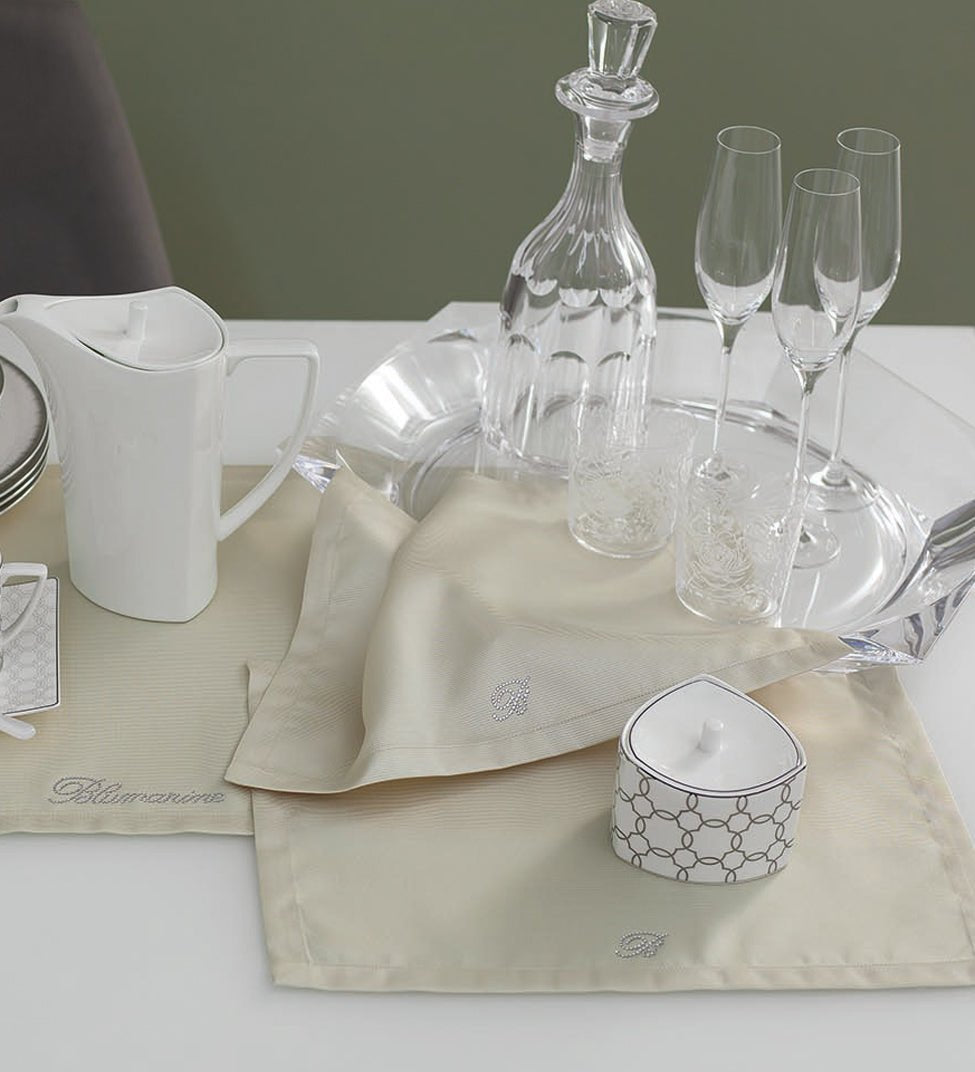 Set Tris Centrini Note Blu - Biancheria da sogno Pedata