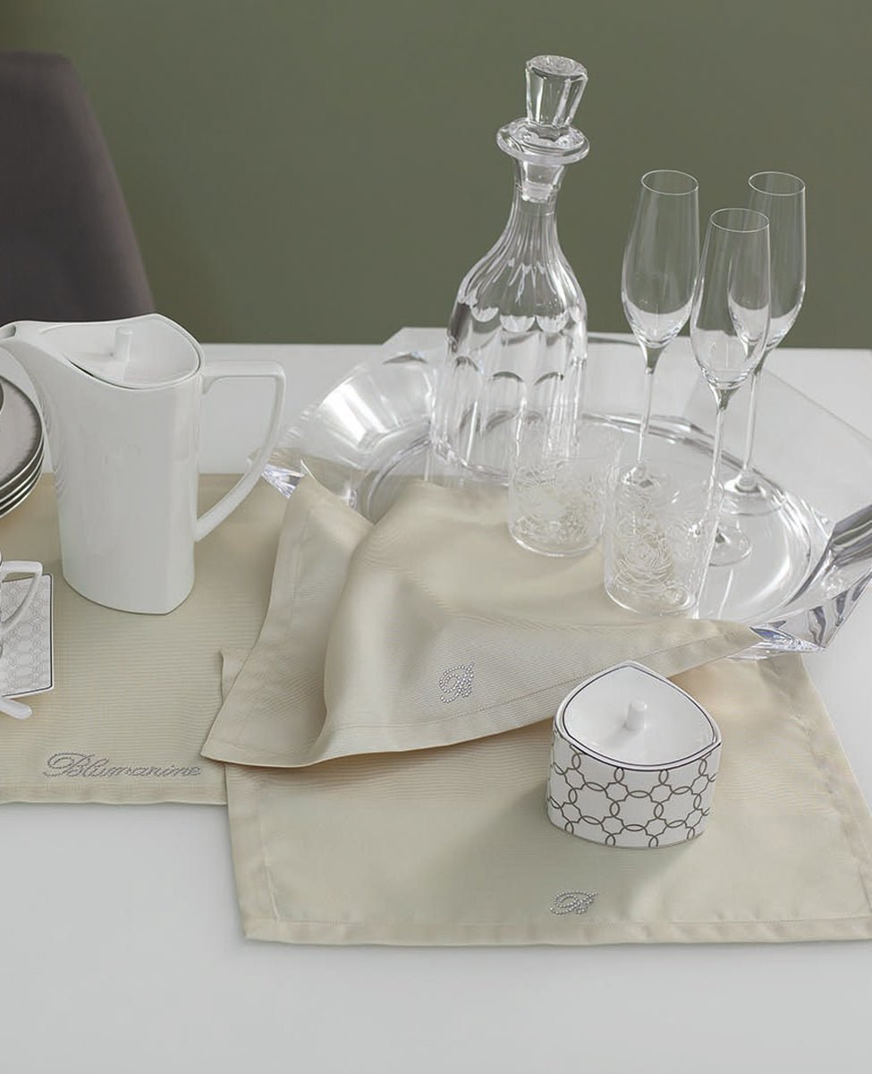 Set Tris Centrini Note Blu - Biancheria da sogno Pedata