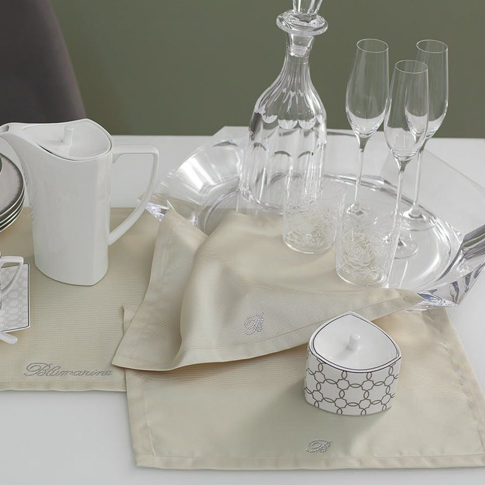 Set Tris Centrini Note Blu - Biancheria da sogno Pedata