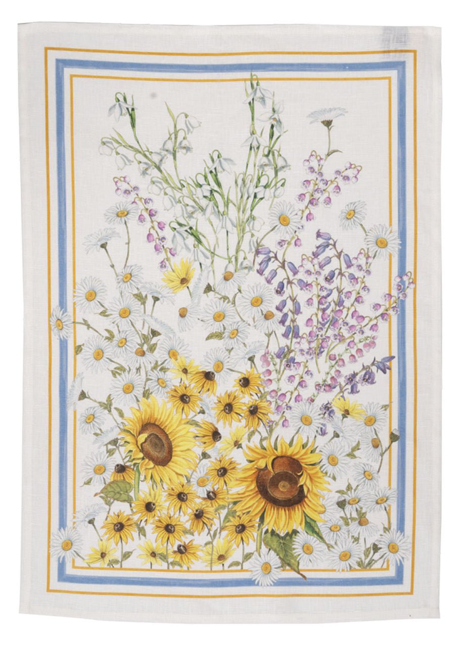 Sungarden Girasoli Canovaccio da Cucina in Lino Tessitura Toscana - Biancheria da sogno Pedata