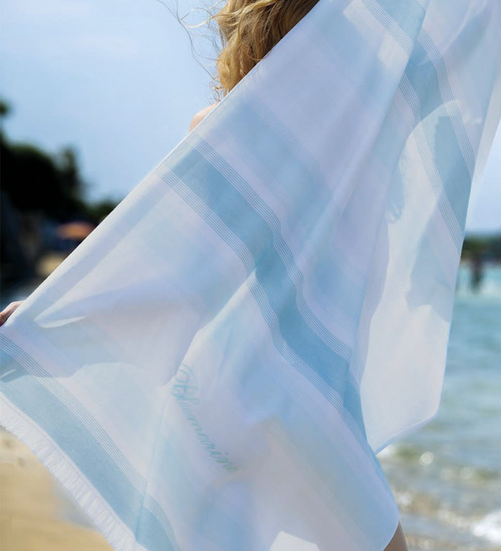 Telo Mare 100x180cm in Microspugna Blumarine Acqua - Biancheria da sogno Pedata