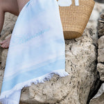 Telo Mare 100x180cm in Microspugna Blumarine Acqua - Biancheria da sogno Pedata