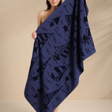 Telo Mare 90x160cm Spugna Velour Noi Di Notte AE524 - Biancheria da sogno Pedata