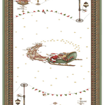 Tessitura Toscana Runner Runner in Lino Stampato 50x170Cm Natalis - Biancheria da sogno Pedata