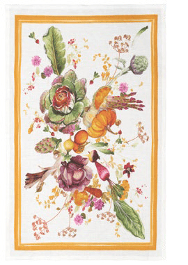 Tessitura Toscana Strofinaccio 50x70Cm in Lino Stampato Hortus - Biancheria da sogno Pedata