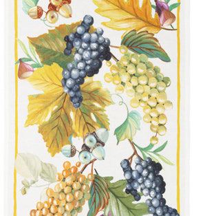 Tessitura Toscana Strofinaccio 50x70Cm in Lino Stampato Vindemia - Biancheria da sogno Pedata
