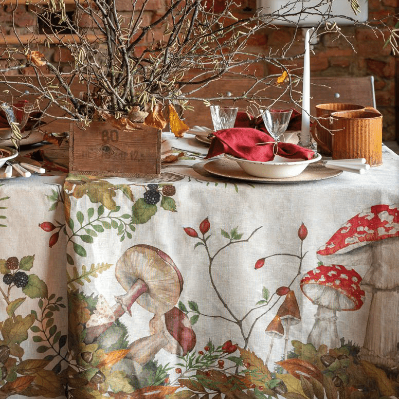 Tessitura Toscana Tovaglia 170x270Cm in Lino Grifola - Biancheria da sogno Pedata