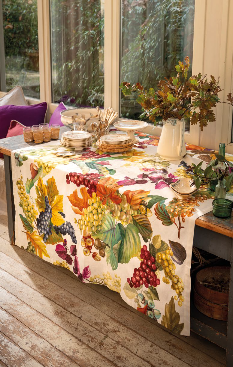 Tessitura Toscana Tovaglia 170x270Cm in Lino Vindemia - Biancheria da sogno Pedata
