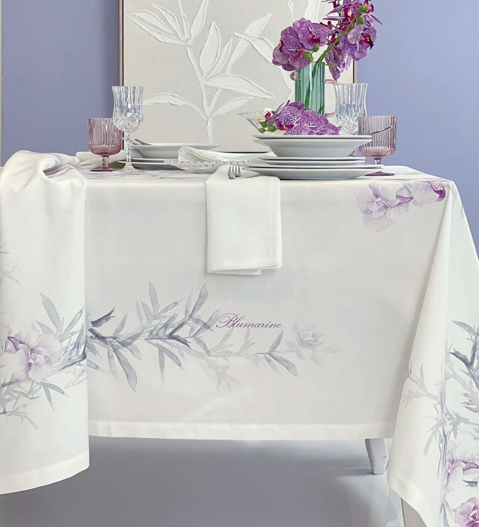 Tovaglia 170x270 Blumarine Orchidea - Biancheria da sogno Pedata