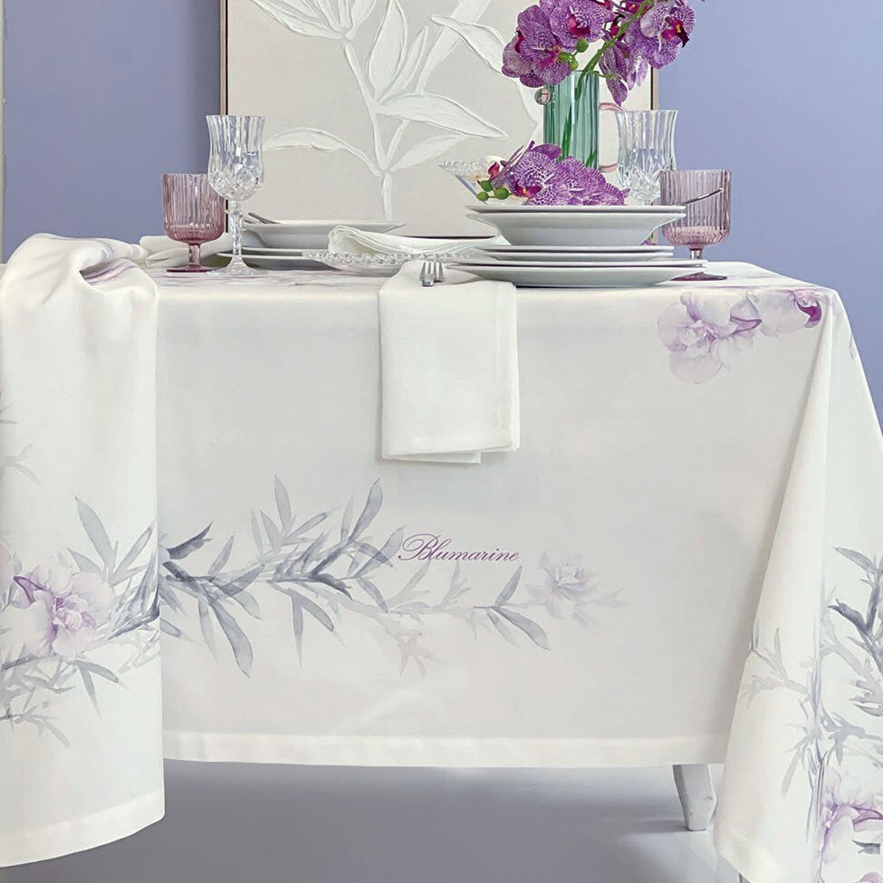 Tovaglia 170x270 Blumarine Orchidea - Biancheria da sogno Pedata