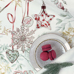 Tovaglia 170x360 Natalizia Blumarine Bianco Natale - Biancheria da sogno Pedata