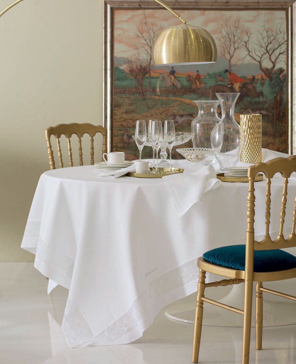 Tovaglia Blumarine Cerimonia 175x300 - Biancheria da sogno Pedata