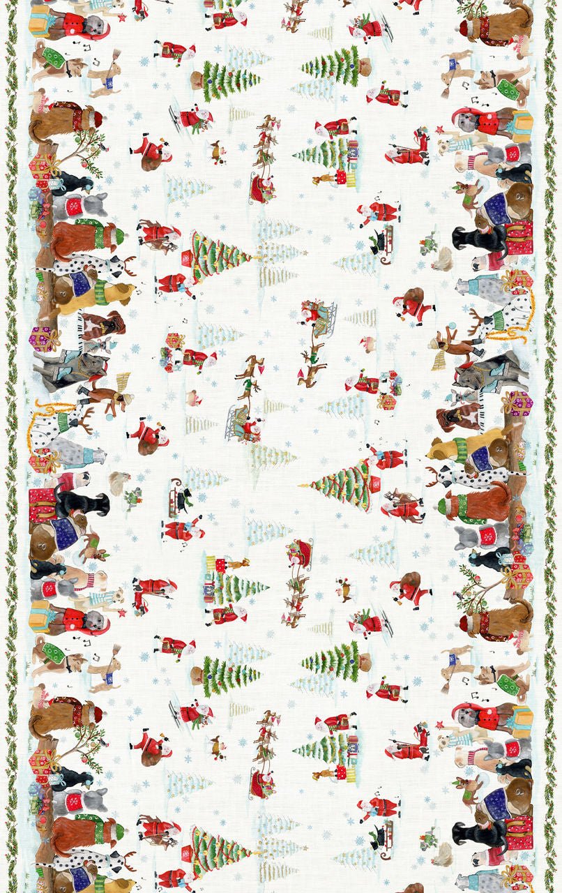 Tovaglia In Cotone x12 Tessitura Toscana Telerie Jingle Woof - Biancheria da sogno Pedata