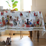 Tovaglia In Cotone x12 Tessitura Toscana Telerie Jingle Woof - Biancheria da sogno Pedata