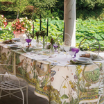 Tovaglia in Lino 170x270 Tessitura Toscana Telerie Bunny Garden - Biancheria da sogno Pedata