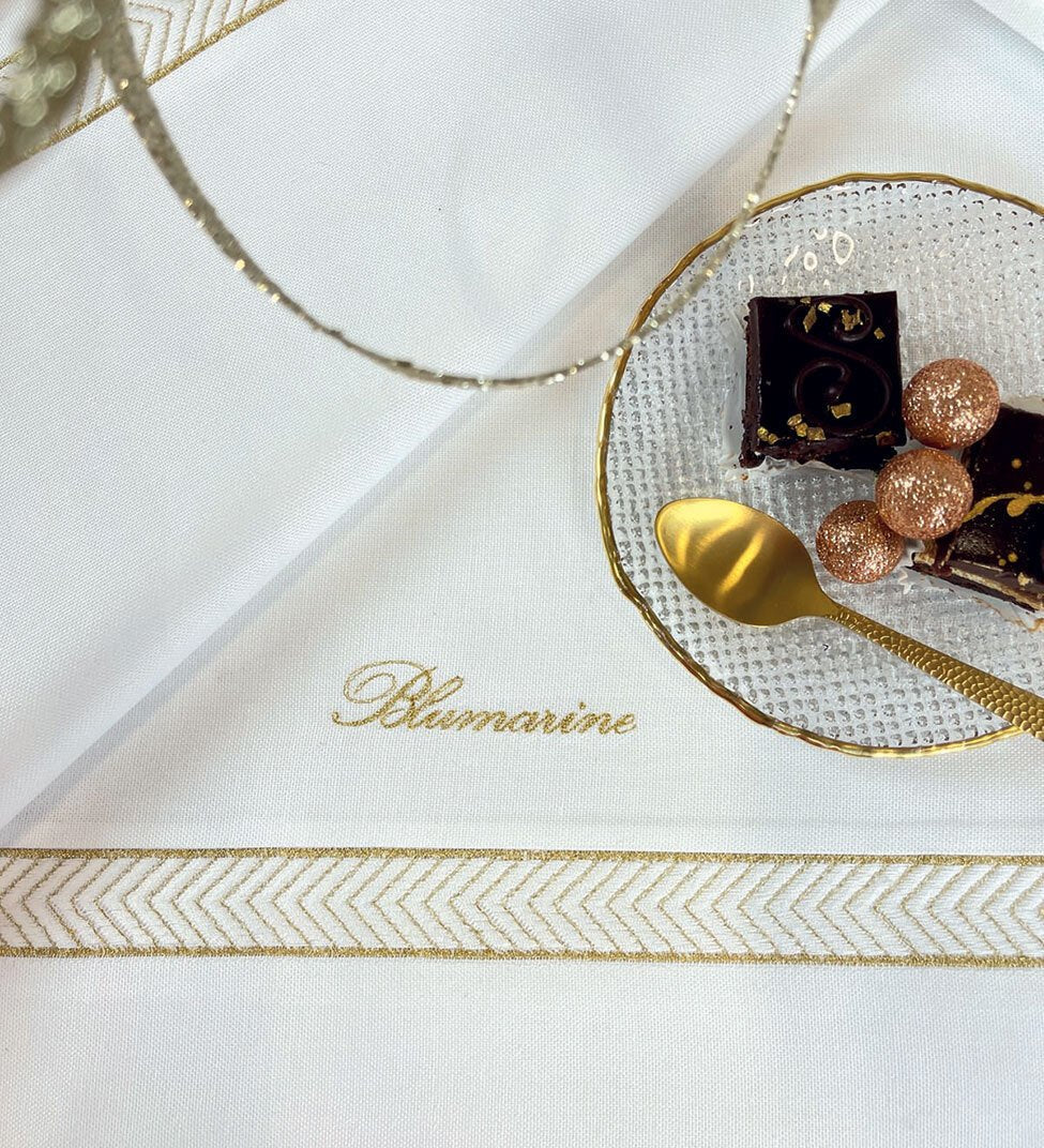 Tovaglia in Misto Cotone 180x300 Blumarine Bistrot - Biancheria da sogno Pedata