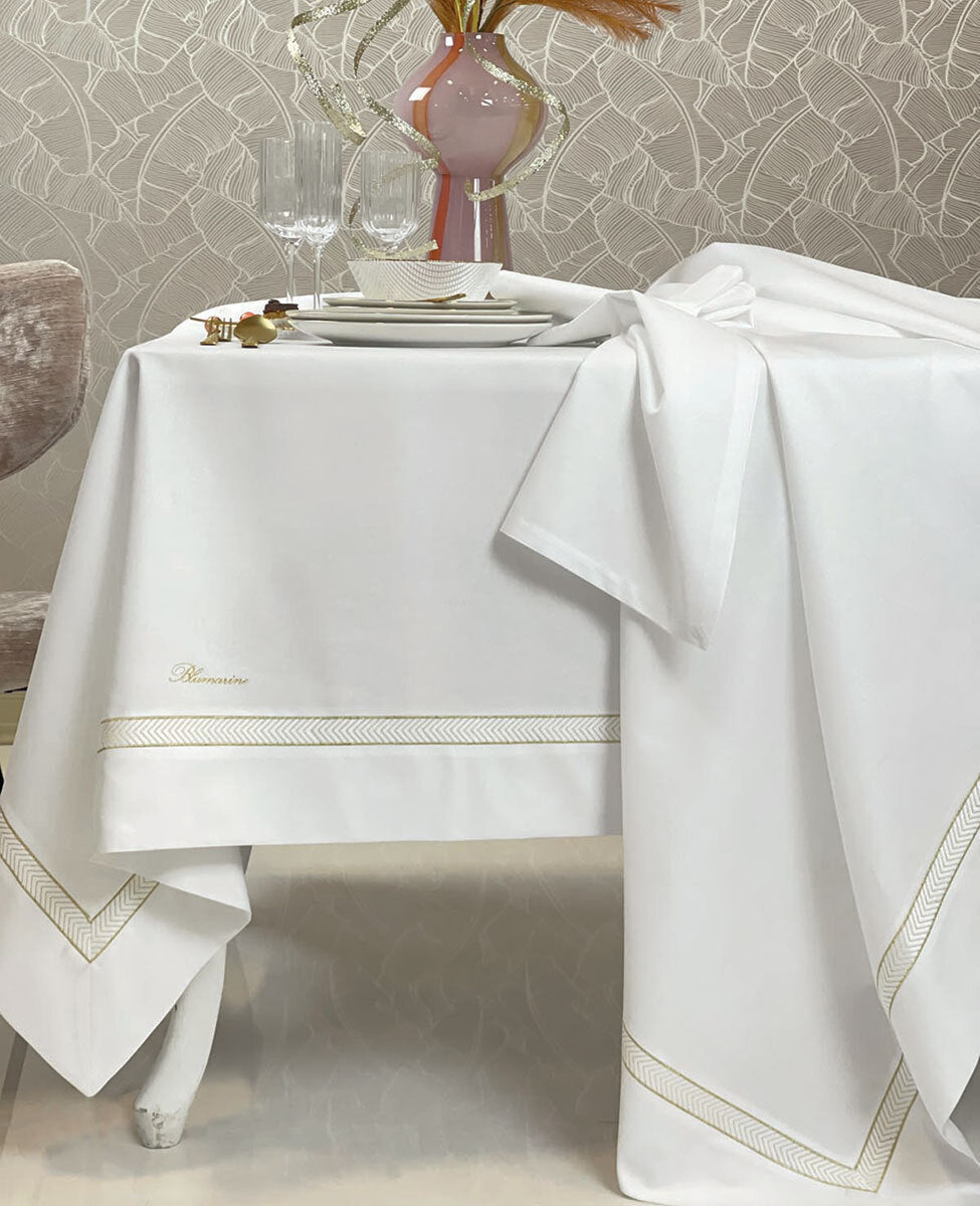 Tovaglia in Misto Cotone 180x300 Blumarine Bistrot - Biancheria da sogno Pedata