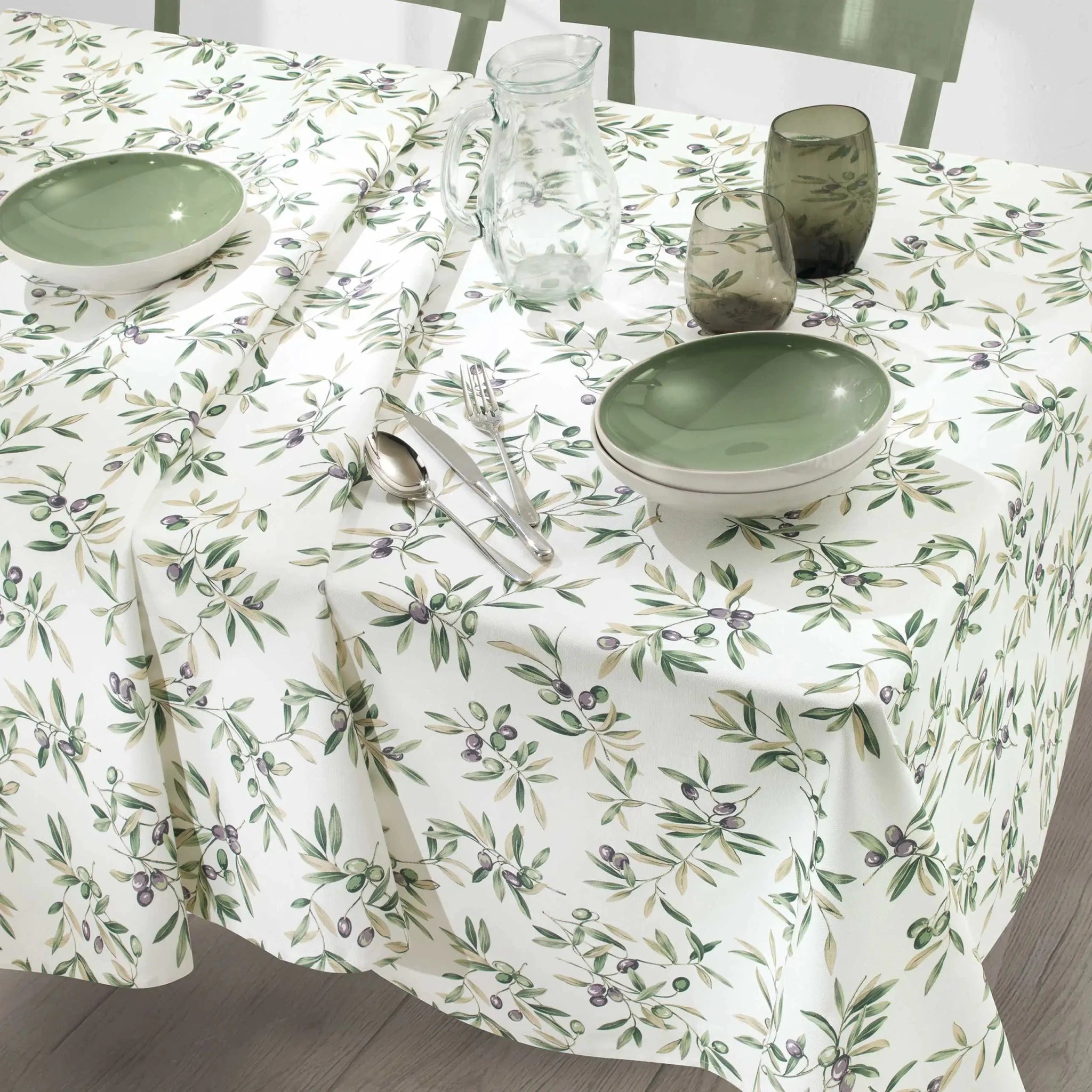 Tovaglia Rettangolare Vallesusa Olive - Biancheria da sogno Pedata