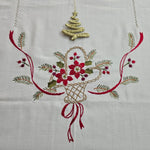 Tovaglia x12 in Lino I Maestri Del Ricamo Cestini Di Natale - Biancheria da sogno Pedata