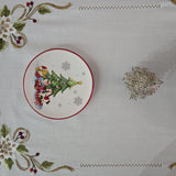 Tovaglia x12 in Lino I Maestri Del Ricamo Fiore Gold - Biancheria da sogno Pedata