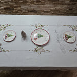 Tovaglia x12 in Lino I Maestri Del Ricamo Fiore Gold - Biancheria da sogno Pedata