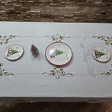 Tovaglia x12 in Lino I Maestri Del Ricamo Fiore Gold - Biancheria da sogno Pedata