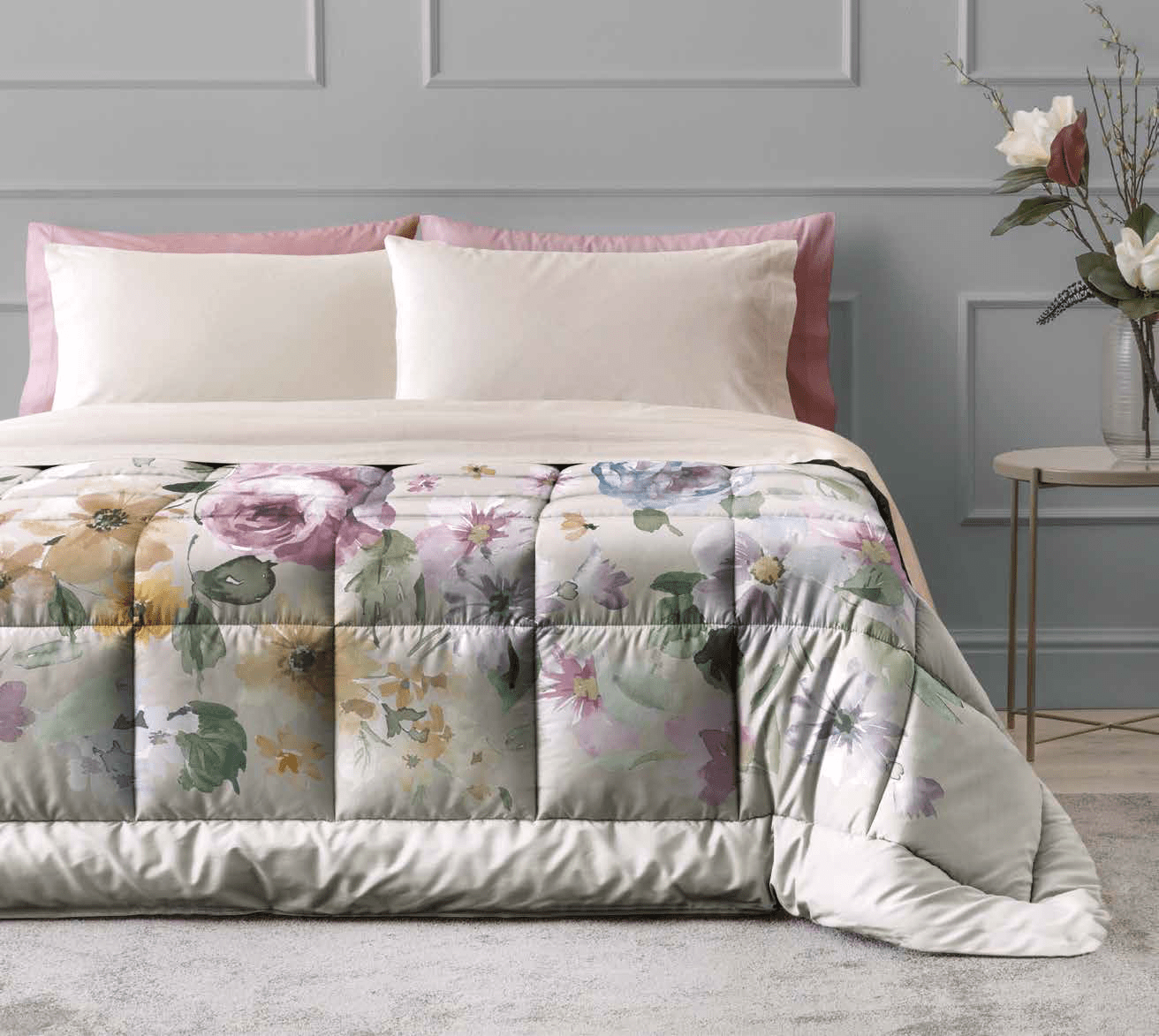Trapunta Matrimoniale Linea Oro Garden - Biancheria da sogno Pedata