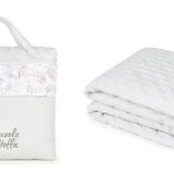 Trapuntino Boutis con Borsa Matrimoniale Nuvole di Stoffa - Biancheria da sogno Pedata