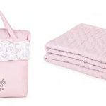 Trapuntino Boutis con Borsa Singolo Nuvole dei Stoffa - Biancheria da sogno Pedata