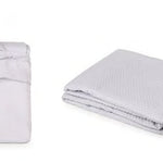 Trapuntino Boutis Tinta Unita con Borsa Matrimoniale Nuvole di Stoffa - Biancheria da sogno Pedata