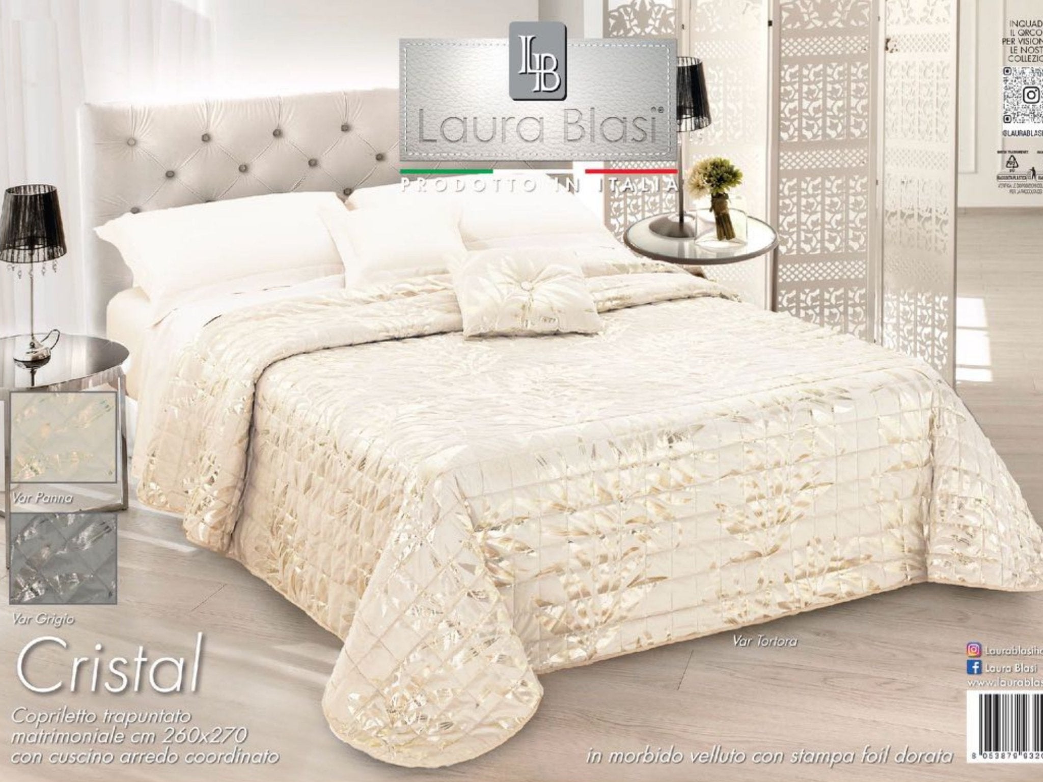 Trapuntino Cristal Matrimoniale - Biancheria da sogno Pedata