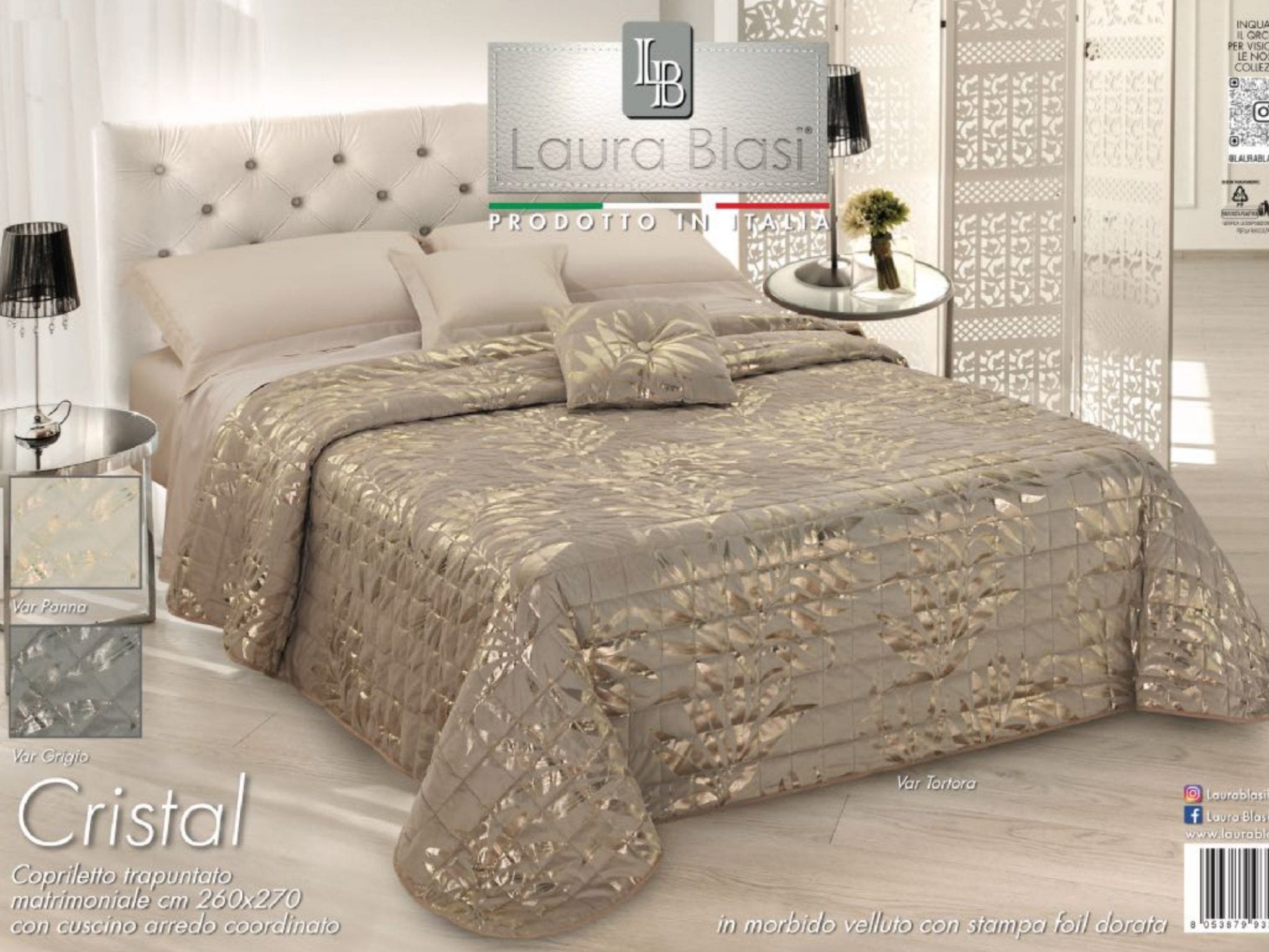 Trapuntino Cristal Matrimoniale - Biancheria da sogno Pedata