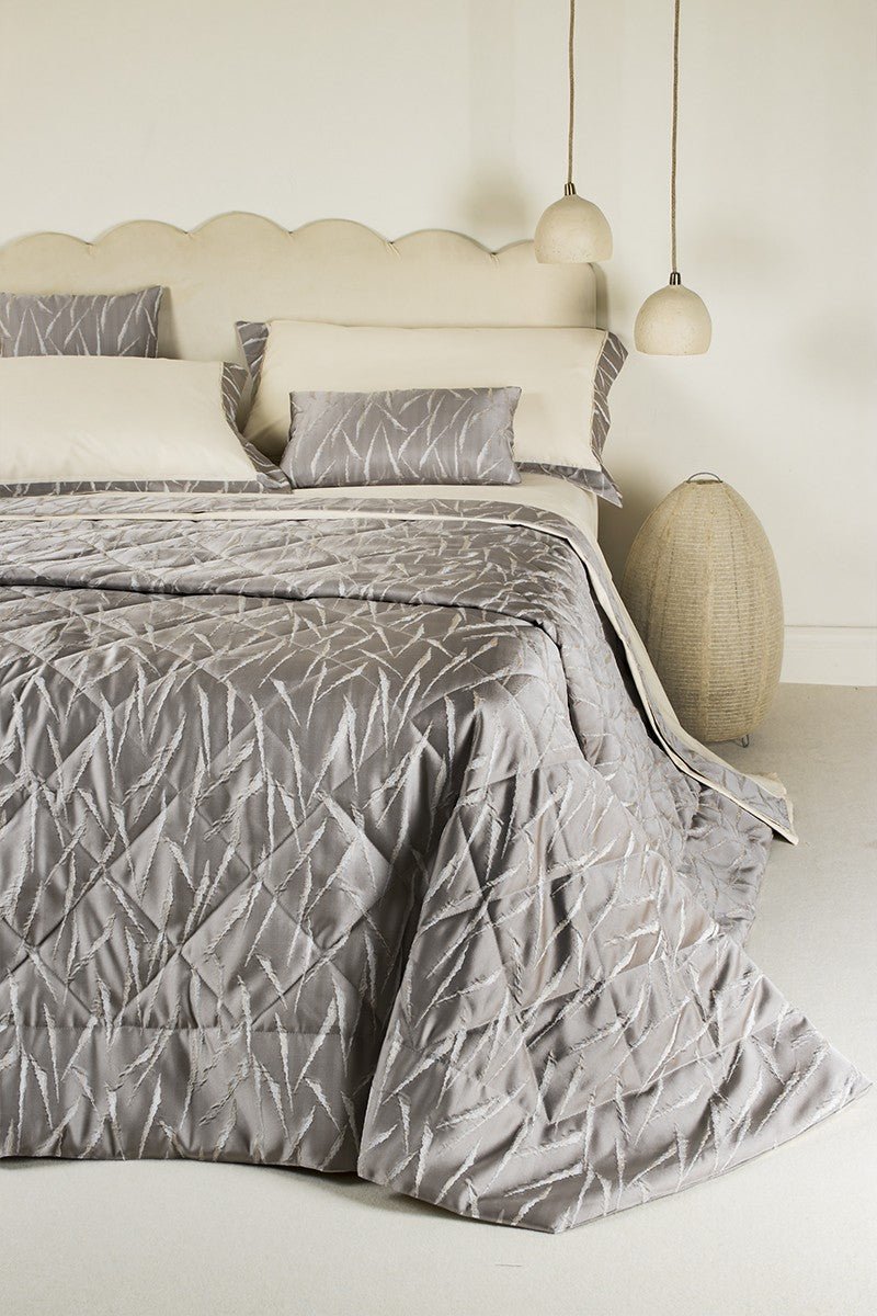 Trapuntino Jacquard Matrimoniale Battaglia Fascino - Biancheria da sogno Pedata