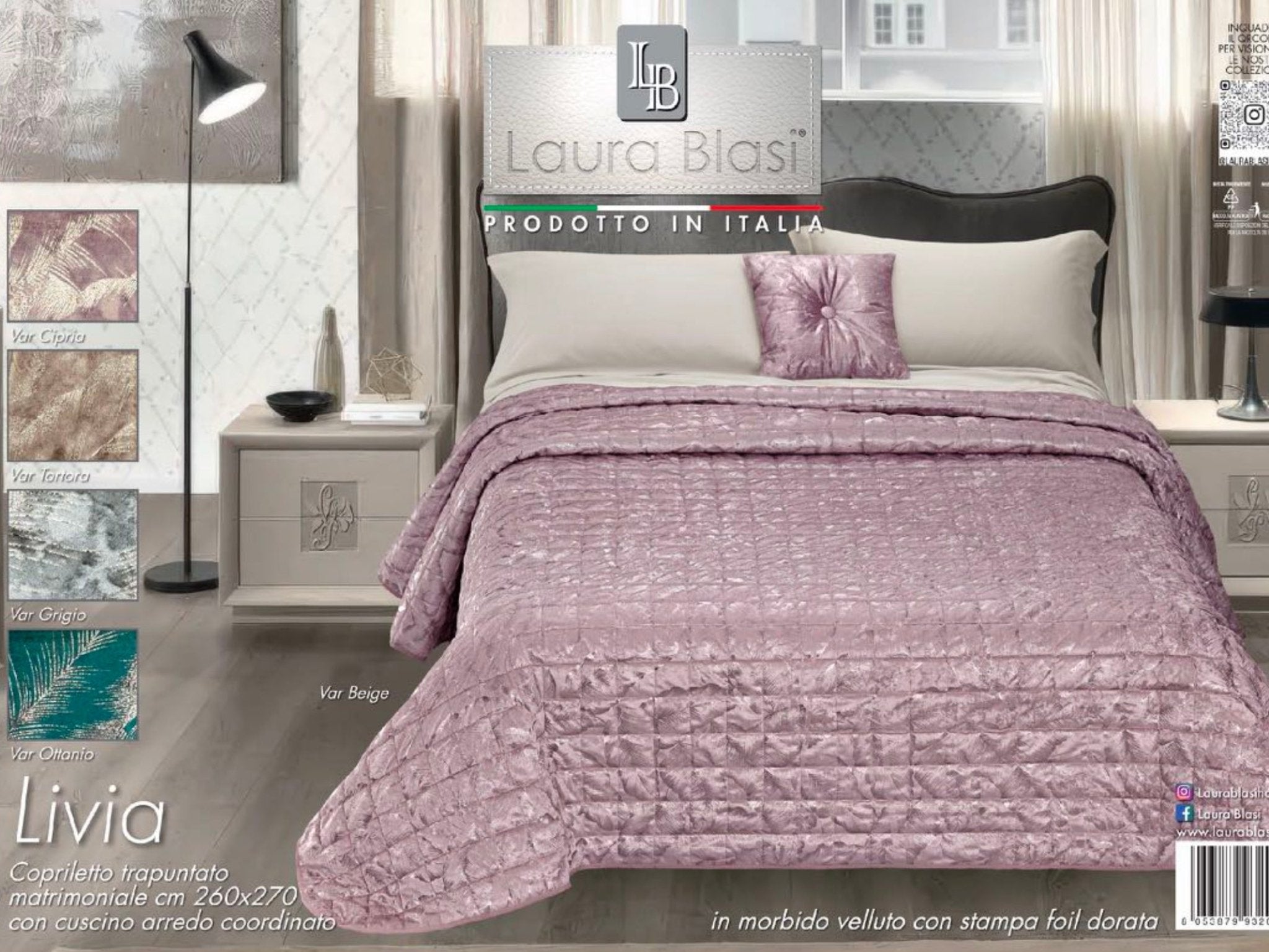 Trapuntino Livia Matrimoniale - Biancheria da sogno Pedata