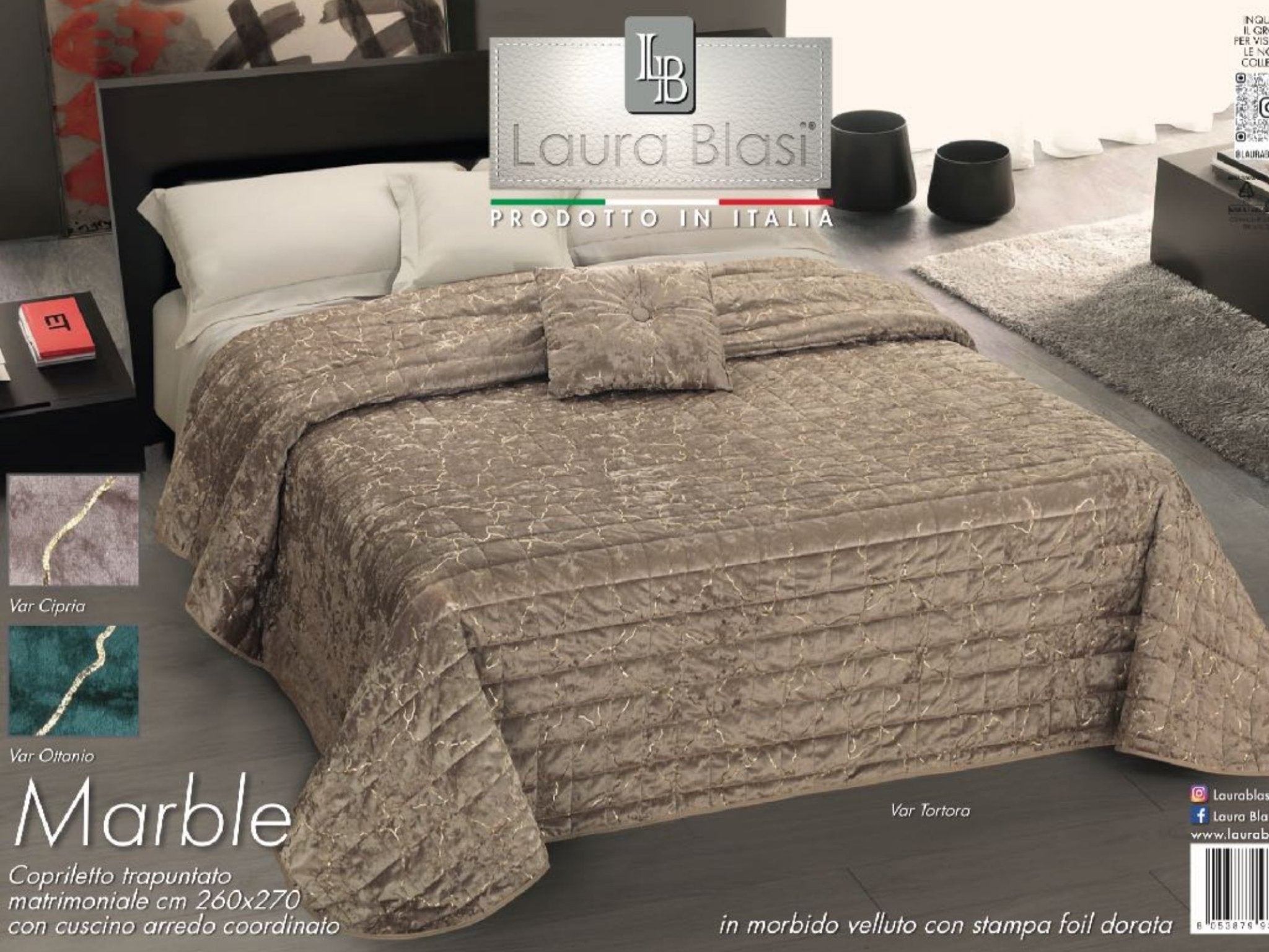 Trapuntino Marble Matrimoniale - Biancheria da sogno Pedata