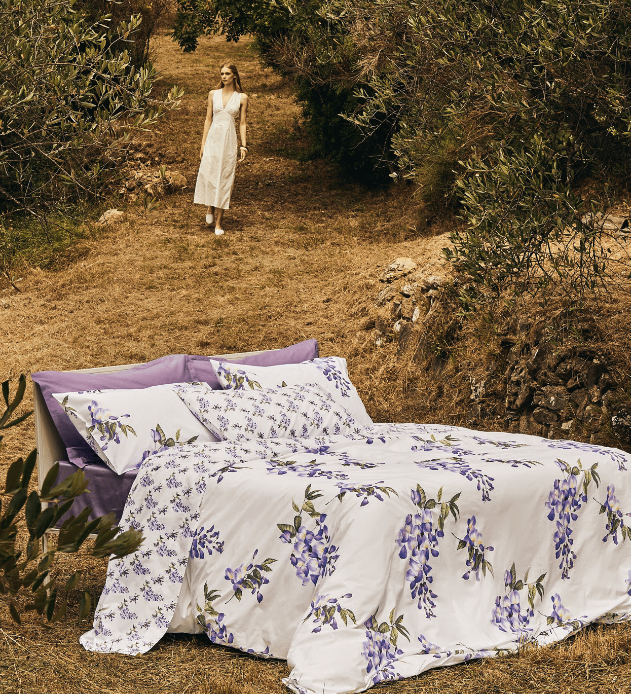 Trapuntino Matrimoniale 270x270 Fazzini Glicine - Biancheria da sogno Pedata