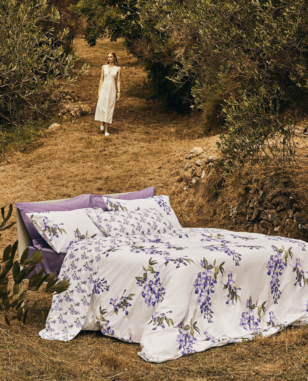 Trapuntino Matrimoniale 270x270 Fazzini Glicine - Biancheria da sogno Pedata