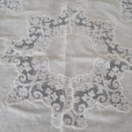 Tris Lino Francese e Pizzo Rebrodè I Maestri Del Ricamo Balza Bassa - Biancheria da sogno Pedata