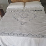 Tris Lino Francese e Pizzo Rebrodè I Maestri Del Ricamo Balza Bassa - Biancheria da sogno Pedata