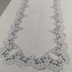 Tris Lino Francese e Pizzo Rebrodè I Maestri Del Ricamo Balza Bassa - Biancheria da sogno Pedata