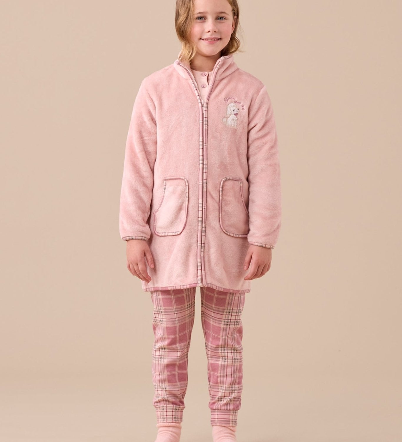 Vestaglia Bambina in Pile Noi Di Notte FE2549 - Biancheria da sogno Pedata