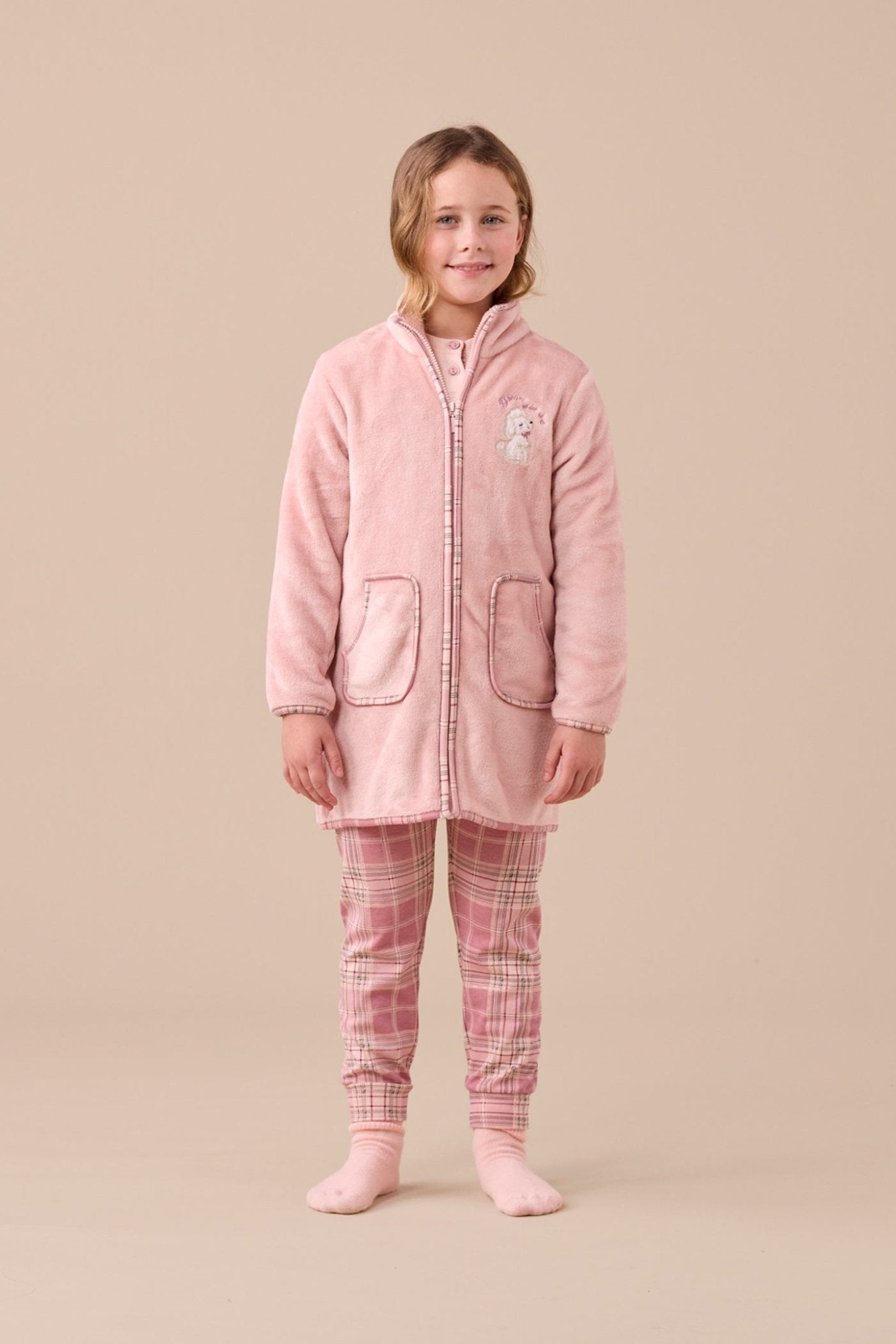 Vestaglia Bambina in Pile Noi Di Notte FE2549 - Biancheria da sogno Pedata